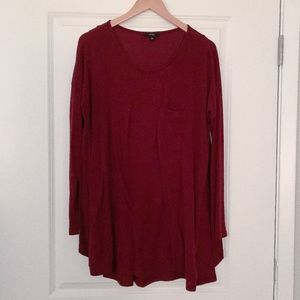 Maroon Tunic Length Piko